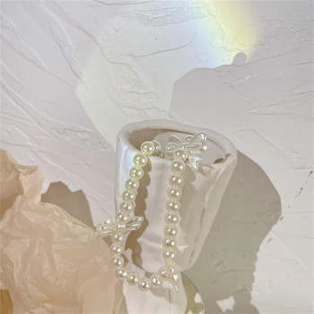 Χαριτωμένο κορδόνι με χάντρες Δημιουργική ακρυλική αλυσίδα τηλεφώνου Ομορφιά μόδας κοσμήματα αξεσουάρ Cartoon Bear πεταλούδα μαργαριτάρι βραχιόλι Unisex