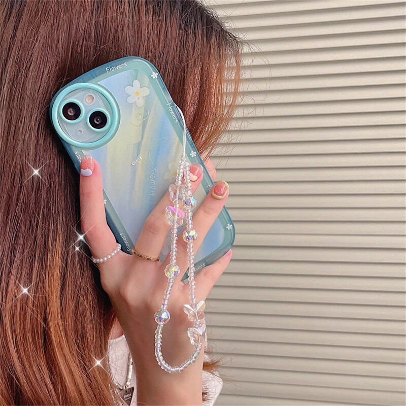 Armas helmestega kaelapael Loov akrüülist telefonikett Ilu Mood Ehted Aksessuaarid Multifilm karu liblikas pärlitest käevõru Unisex