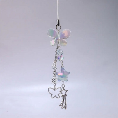 Tālruņa piekariņi Y2K Tālruņa kulons Butterfly Sweet Girl Tālrunis Štropes Tālruņa siksnas Mugursoma Ornaments Tālruņa ķēdes kamera