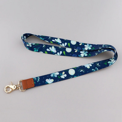 Ransitute R2801 Fashion Flowers Serie Ādas sprādzes Virves emblēmas ID Virves Tālruņa virve Atslēgas Virves kakla siksnas aksesuāri