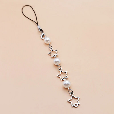 Originaalsed DIY käsitsi valmistatud armsad telefonivõrud Y2K naiste ripats Kawaii võtmehoidja rihmapael koos tähepärliga karu multifilmitarvikutega