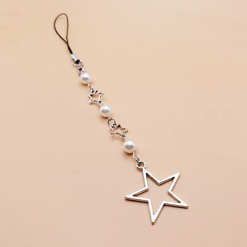 Originaalsed DIY käsitsi valmistatud armsad telefonivõrud Y2K naiste ripats Kawaii võtmehoidja rihmapael koos tähepärliga karu multifilmitarvikutega