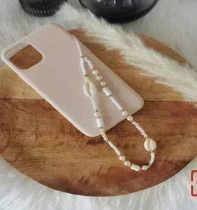 Love Heart Shell Beaded Αλυσίδες Κινητού Τηλεφώνου Κρεμαστό Κρεμαστό Μπρελόκ Απλή Θήκη Αξεσουάρ Κοσμήματα Γυναικεία γούρια