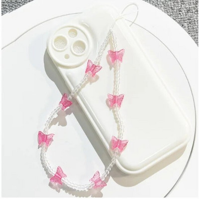 Love Heart Shell Beaded Αλυσίδες Κινητού Τηλεφώνου Κρεμαστό Κρεμαστό Μπρελόκ Απλή Θήκη Αξεσουάρ Κοσμήματα Γυναικεία γούρια