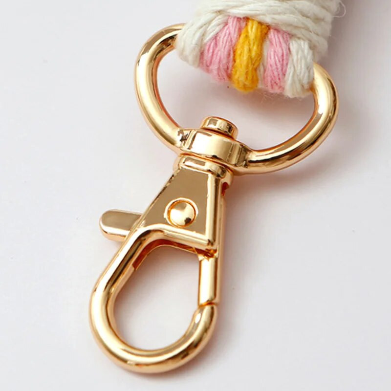 Daisy Flower Macrame rokas atslēgu piekariņš Boho atslēgu piekariņa siksniņa Rokas štrope Rokassprādze Atslēgu piekariņš Austs aproce automašīnas atslēgu aksesuāriem