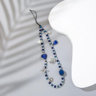 Moodne akrüülist mobiiltelefoni kett Viie otsaga tärniga ripats helmestega telefonipael Mobiiltelefoni riputusnöör naistele ehted