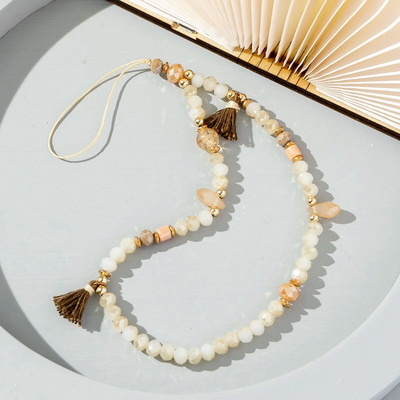 Moodne akrüülist mobiiltelefoni kett Viie otsaga tärniga ripats helmestega telefonipael Mobiiltelefoni riputusnöör naistele ehted