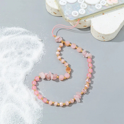 Moodne akrüülist mobiiltelefoni kett Viie otsaga tärniga ripats helmestega telefonipael Mobiiltelefoni riputusnöör naistele ehted