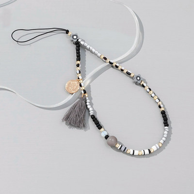 Moodne akrüülist mobiiltelefoni kett Viie otsaga tärniga ripats helmestega telefonipael Mobiiltelefoni riputusnöör naistele ehted