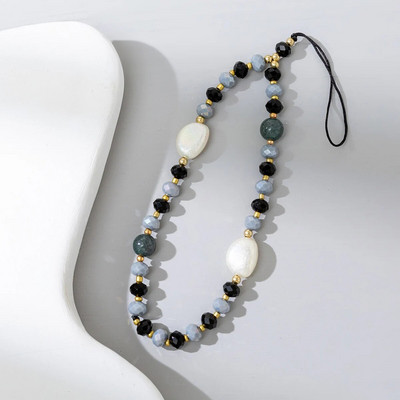 Moodne akrüülist mobiiltelefoni kett Viie otsaga tärniga ripats helmestega telefonipael Mobiiltelefoni riputusnöör naistele ehted