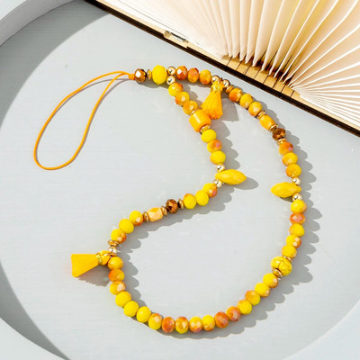 Moodne akrüülist mobiiltelefoni kett Viie otsaga tärniga ripats helmestega telefonipael Mobiiltelefoni riputusnöör naistele ehted