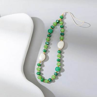 Moodne akrüülist mobiiltelefoni kett Viie otsaga tärniga ripats helmestega telefonipael Mobiiltelefoni riputusnöör naistele ehted