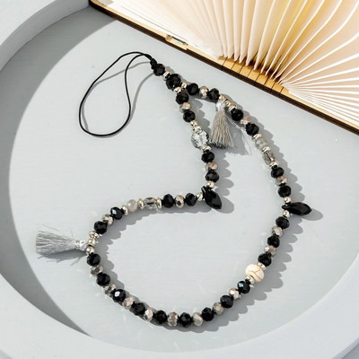 Moodne akrüülist mobiiltelefoni kett Viie otsaga tärniga ripats helmestega telefonipael Mobiiltelefoni riputusnöör naistele ehted