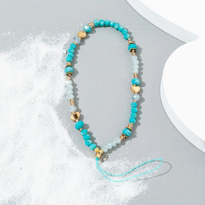 Moodne akrüülist mobiiltelefoni kett Viie otsaga tärniga ripats helmestega telefonipael Mobiiltelefoni riputusnöör naistele ehted