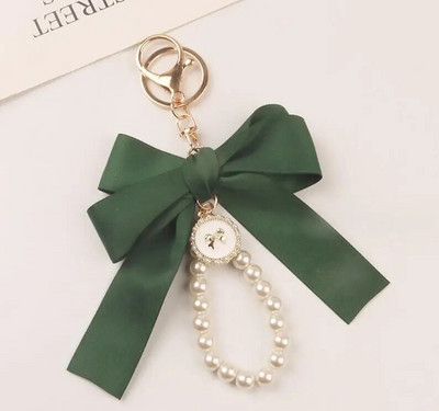 Jauns liels loks atslēgu piekariņš, pērļu atslēgu piekariņš, automašīnas kulons, radošs krāsains lentes audums, mezgls atslēgu piekariņu aksesuāri K5192