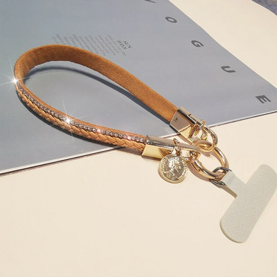 Moodne tipptasemel naiste nahast randmepael Mobiiltelefonipael Vastupidav kaasaskantav ripats-kett-telefoni kadumisvastane pael