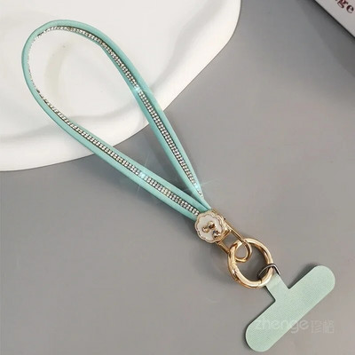 Mobiiltelefoni kaelapael, lilleline, kõrgekvaliteediline naiste nahast randmepael, kaasaskantav ripatsiga kett, telefoniümbris, kaotsiminekuvastane pael