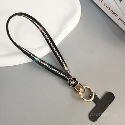 Mobiiltelefoni kaelapael, lilleline, kõrgekvaliteediline naiste nahast randmepael, kaasaskantav ripatsiga kett, telefoniümbris, kaotsiminekuvastane pael