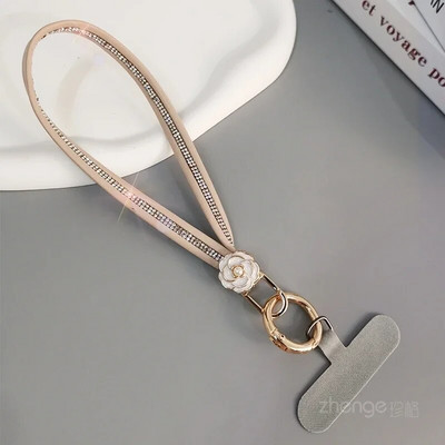 Mobiiltelefoni kaelapael, lilleline, kõrgekvaliteediline naiste nahast randmepael, kaasaskantav ripatsiga kett, telefoniümbris, kaotsiminekuvastane pael