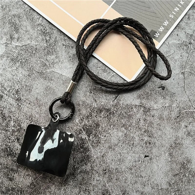 Snur din piele de înaltă calitate Curele împletite PU pentru chei Lanțuri mobile Breloce pentru gât Curele antifurt pentru lanțuri pentru telefonul mobil