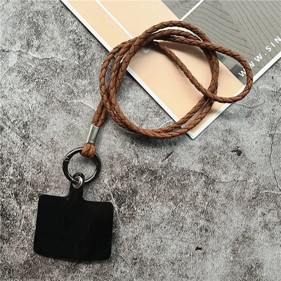 Snur din piele de înaltă calitate Curele împletite PU pentru chei Lanțuri mobile Breloce pentru gât Curele antifurt pentru lanțuri pentru telefonul mobil