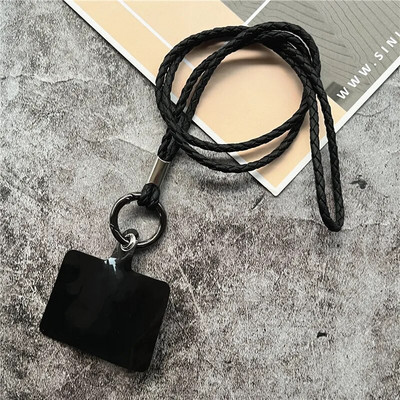 Snur din piele de înaltă calitate Curele împletite PU pentru chei Lanțuri mobile Breloce pentru gât Curele antifurt pentru lanțuri pentru telefonul mobil