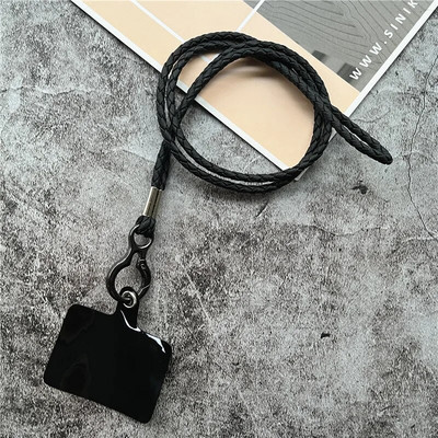 Snur din piele de înaltă calitate Curele împletite PU pentru chei Lanțuri mobile Breloce pentru gât Curele antifurt pentru lanțuri pentru telefonul mobil
