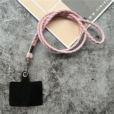 Snur din piele de înaltă calitate Curele împletite PU pentru chei Lanțuri mobile Breloce pentru gât Curele antifurt pentru lanțuri pentru telefonul mobil