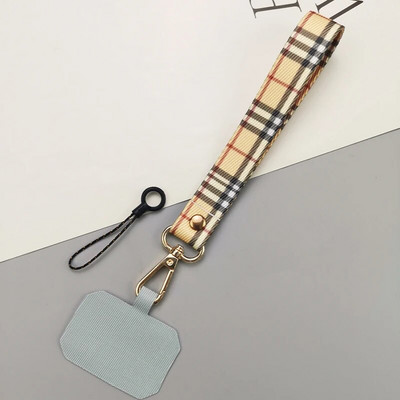 Κοντό φορητό μενταγιόν, έγχρωμο μοτίβο, υφαντό λουρί, γενική θήκη τηλεφώνου με ιμάντα καρπού γενικής χρήσης, λουράκι κινητού τηλεφώνου