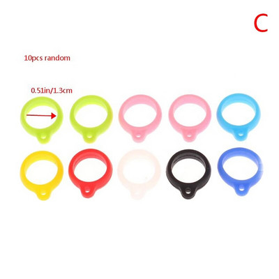 10Gb Gumijas gredzenu virves pildspalvas štropes turētājs, mīksts stīpa universāls 8mm/13mm/20mm/16mm silikona gredzenu lentes silīcija gredzeni