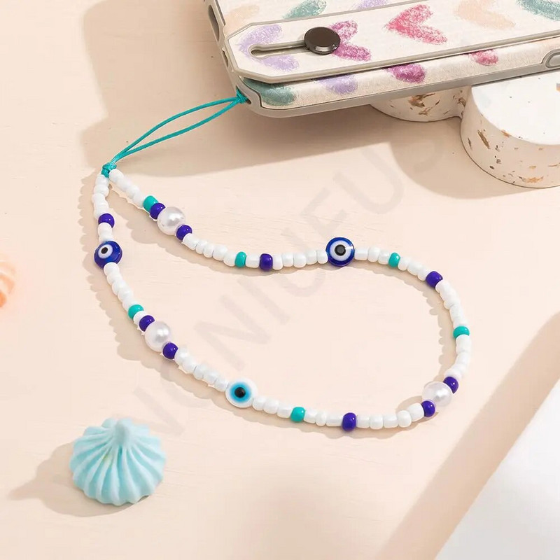 1 kom. remen za mobilni telefon, silikonski lanac od kuglica, privjesak s cvijetom, meki lanac od perli od keramike, torbica za mobitel, viseća uzica, ogrlica, uže