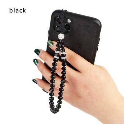 Modes kulons ziedu rokassprādze Mobilā tālruņa aukla Kristāla tālruņa siksniņas Piekarināma virve Siksna Rokas virve Pretnozaudēšanas aukla