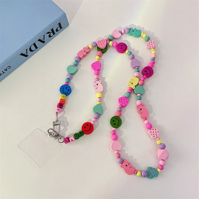 Koreja Cute Star Crossbody Virves siksnas tālruņa rokassprādze Sievietēm Pērļu ķēde mobilā tālruņa kulons, šarms pret pazaudēšanu štropes rotaslietas