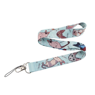 JF0080 Jauka, melna kaķa aukla, suņa ķepas kakla siksna atslēgai ID kartei mobilā tālruņa siksniņas žetonu turētājs DIY piekāršanas virves piederumi