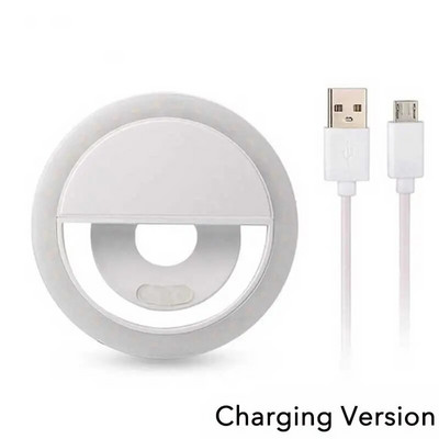 Lumină inel pentru selfie cu LED de încărcare USB Lentile pentru telefon mobil Inel pentru lampă pentru selfie cu LED pentru iPhone pentru Samsung Xiaomi Telefon Selfie Light