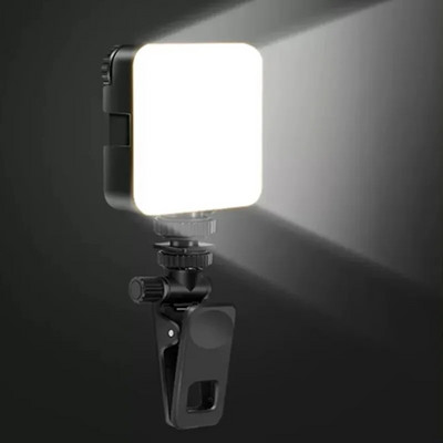 Джобна LED светлина за селфита за IPhone, Samsung, IPad, мобилен телефон, лаптоп, щипка, пръстен, светкавица, запълваща видео, снимка, Ringlight, фотографска лампа