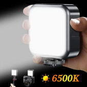 Mini cameră video LED portabilă de noapte 6500K Lampă pentru trepied pentru cameră Selfie Stick Lumină de umplere Frumusețe facială Iluminare LED DSLR