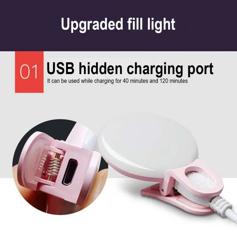 Silmameigiaplikaatorid, korduvkasutatavad võrgus otsepildistav LED-välklamp, laetav miniklamber, täidetav kerge enesehoolduskingitused meestele