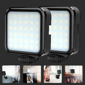 Lampă de noapte portabilă cu mini cameră video cu LED pentru aparatul foto Trepied pentru telefon mobil Selfie Stick Lumină de umplere Frumusețe facială Iluminare LED DSLR