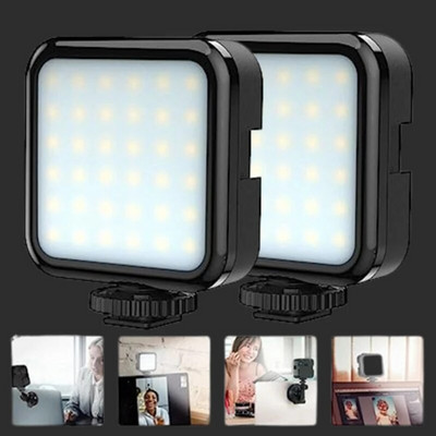 Преносима мини LED видео камера Нощна лампа за камера Мобилен телефон Статив Selfie Stick Fill Light Красота на лицето LED DSLR осветление