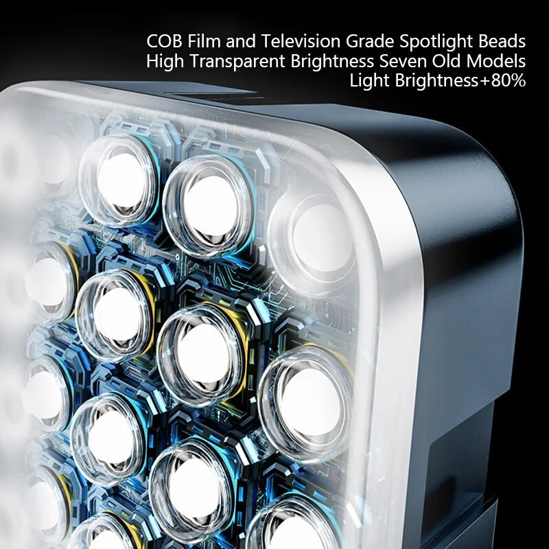 WL62 nešiojama LED vaizdo mini užpildymo lemputė, skirta fotoaparato išmaniajam telefonui GoPro nešiojamajam kompiuteriui, universali asmenukės reguliuojama fotografavimo užpildymo lempa