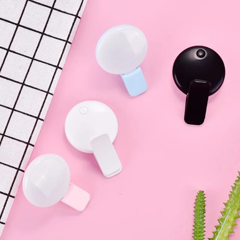 Mini pašbildes gredzena gaismas LED zibspuldzes tālruņa objektīva gaisma USB uzlādējams klips Mobilā tālruņa uzpildes lampa sieviešu pašbildes gaismas