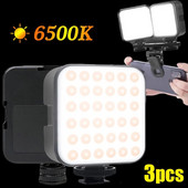 Lumină video LED 6500K Lumini de umplere pentru cameră Mini iluminare portabilă pentru fotografie pentru flash-uri selfie pentru telefonul mobil DJI Sony Gopro