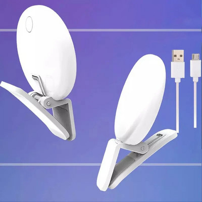 Mini Selfie Ring Light LED Flash Telefon Lentilă Lumină USB Reîncărcabil Clip Telefon mobil Lampă de umplere Femei Selfie Lights