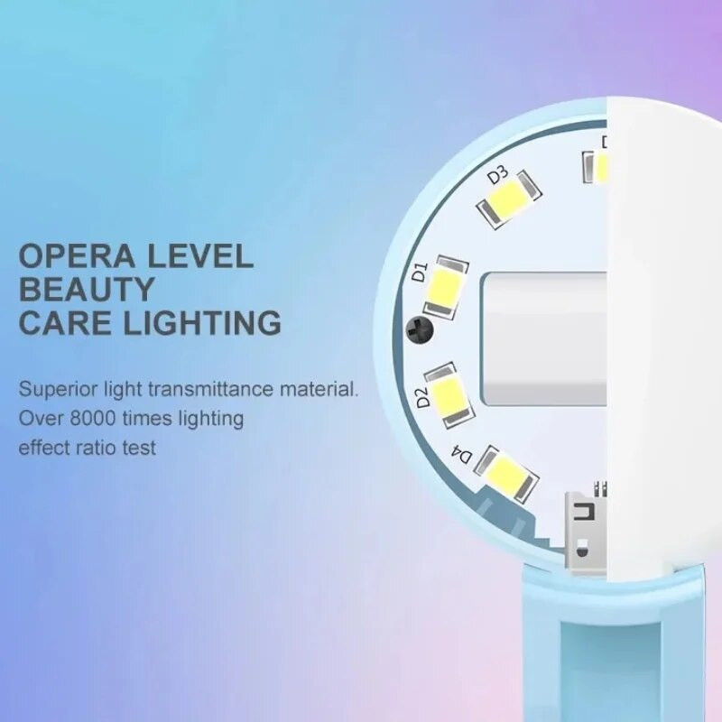 Mini pašbildes gredzena gaismas LED zibspuldzes tālruņa objektīva gaisma USB uzlādējams klips Mobilā tālruņa uzpildes lampa sieviešu pašbildes gaismas