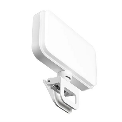 F6 pašbildes gaismas klips tālruņa apgaismojumam ar pielāgotu 3 gaismas režīmiem portatīvais LED uzpildes gaisma mobilā tālruņa planšetdatora klēpjdatora kamerai