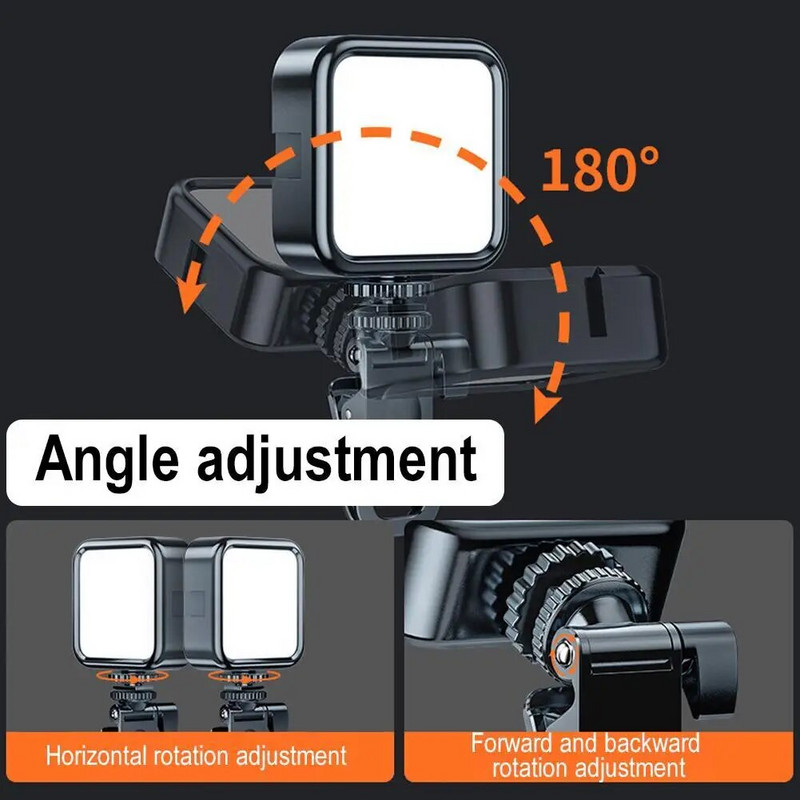 Pašbildes gaisma Pašbildes video konferences gaisma Pārnēsājama LED gaisma, kas ir saderīga ar mobilā tālruņa IPad klēpjdatora kameru
