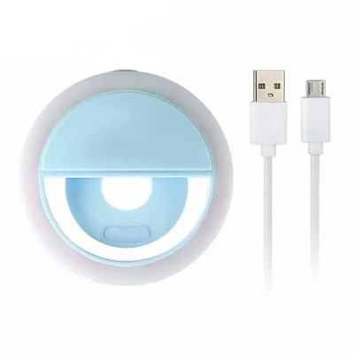 Lumină inelă Lumină pentru selfie Clip pentru lumină pentru iPhone Samsung POCO Lumină telefon Inel Video Lampă foto Lanternă Lumină din spate Încărcare USB