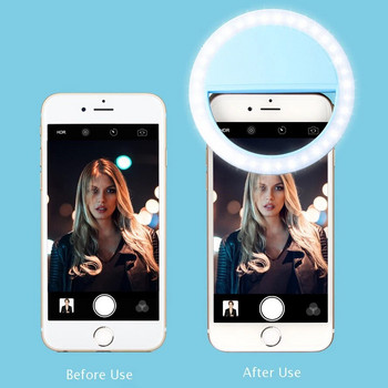 28 LED светлини за селфи за мобилен телефон, преносими щипки за селфи пръстени, подобряващи запълващата светлина лампа за селфи за iPhone Samsung