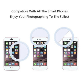 28 λυχνίες LED Selfie για κινητό τηλέφωνο, Φορητά δαχτυλίδια Selfie με κλιπ που ενισχύουν τη λάμπα Selfie για iPhone Samsung